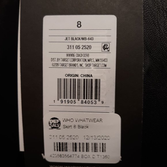 ( Listing# 112) (New) ( Who What Wear ) ( Black Skirt ) - Picture 2 of 11